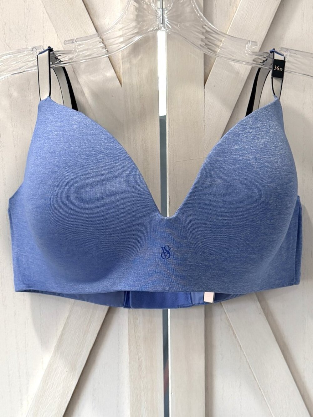 Victoria's Secret Wireless T-Shirt Bra 36D Blue Heather NWT